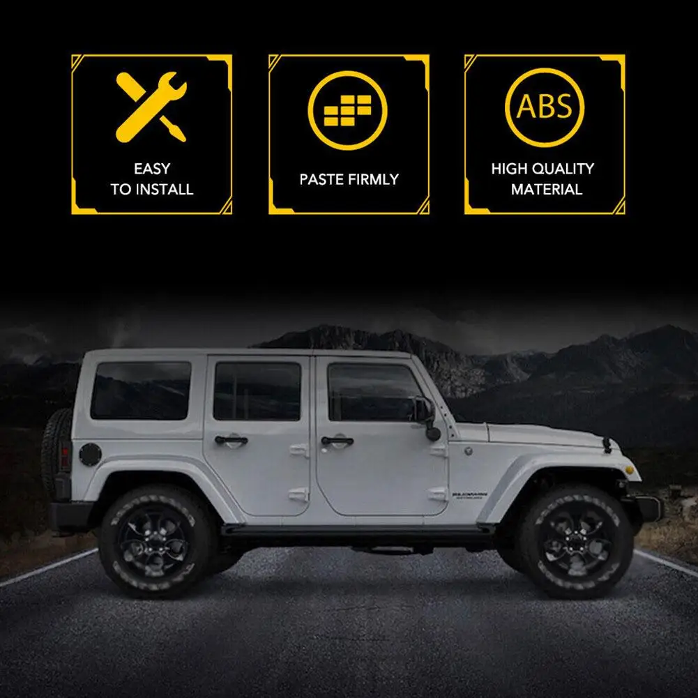 For Jeep Wrangler JK 2007-2018 2pcs Car Roof Water Rain Gutter Extension ABS Water Rain Diverter Guard Diversion Accessories