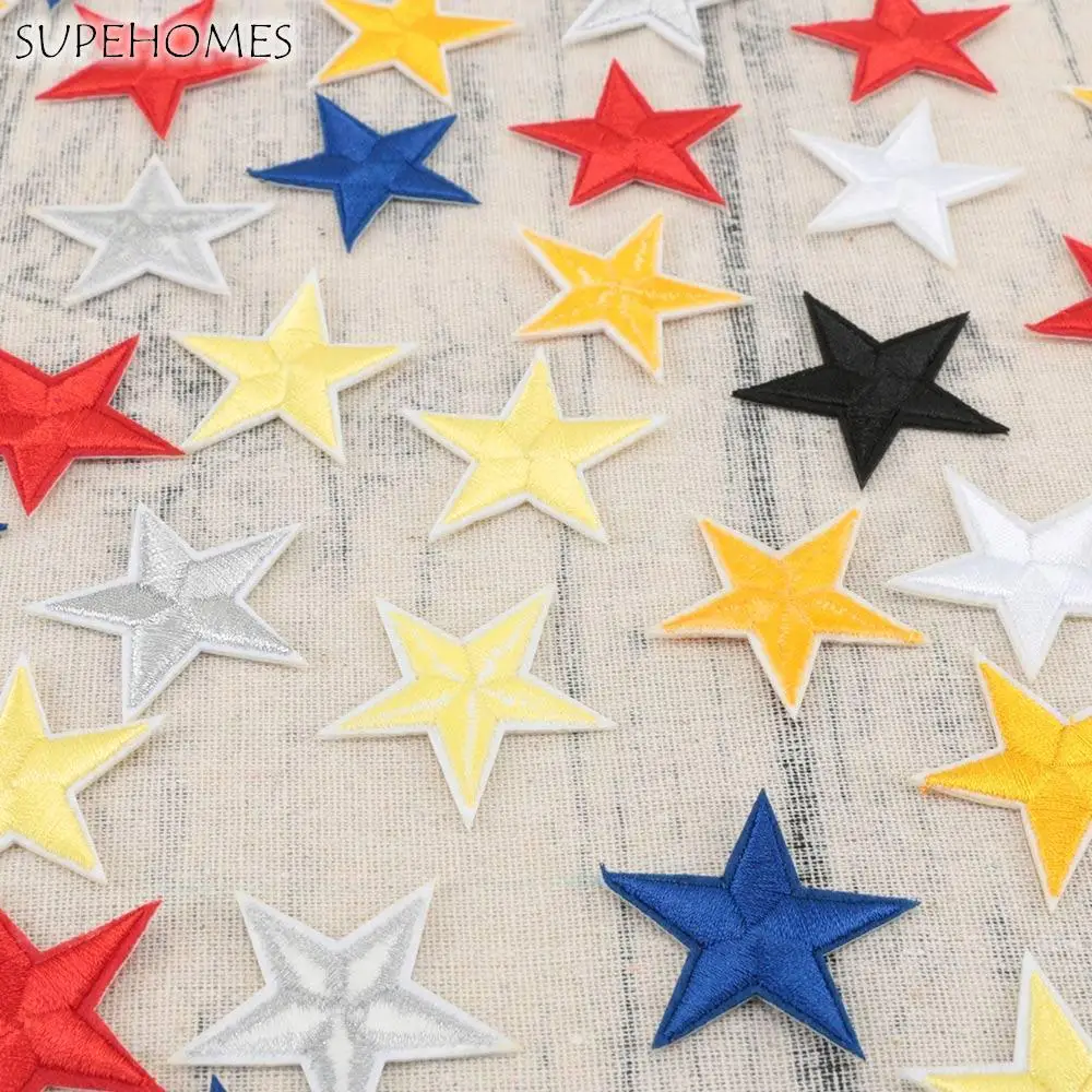 

Clothes 10pcs/lot Badge Embroidery Star DIY Applique Clothing Sew Iron on Patches