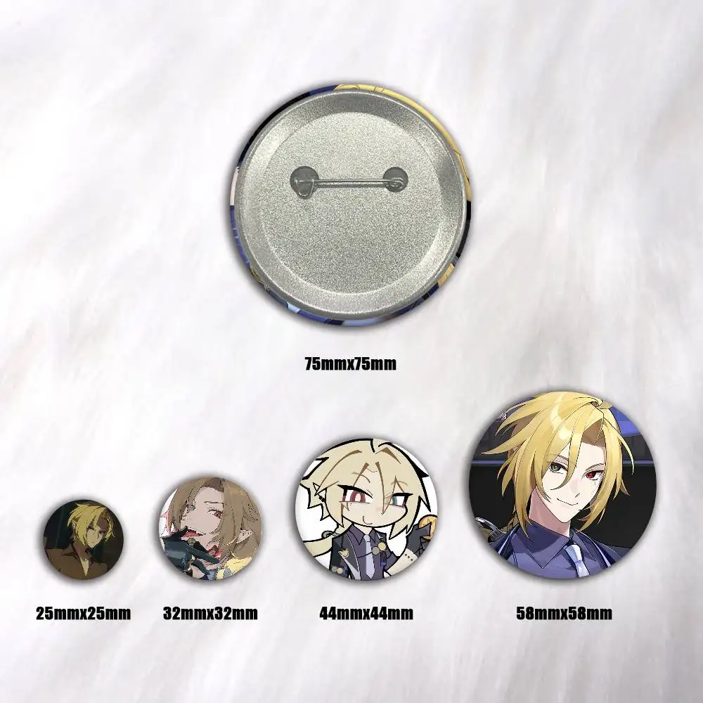 A-Z-Zenless Zone Zero Hugo Anime Round Badges, Brooches, Clothing Accessories, Birthday Gifts, Anime Conventions