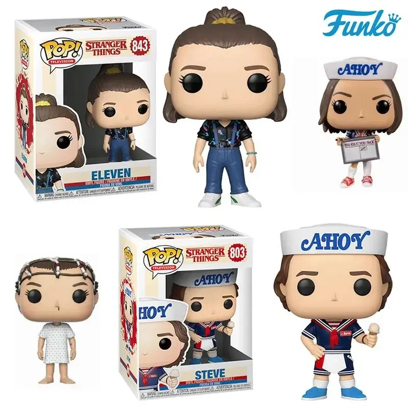 Фигурки героев фильма «очень странные» Funko, коллекционные виниловые фигурки № 843, Стив одиннадцатой 803, № 523, Робин 922, ограниченный выпуск, подарки, игрушки