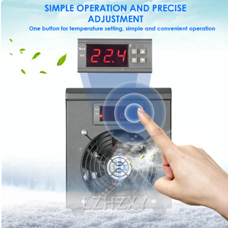 180W Aquarium Water Chiller 60L Fish Tank Cooler Heater System 10-40℃ Constant Temperature Device Sustainable Refrigeration