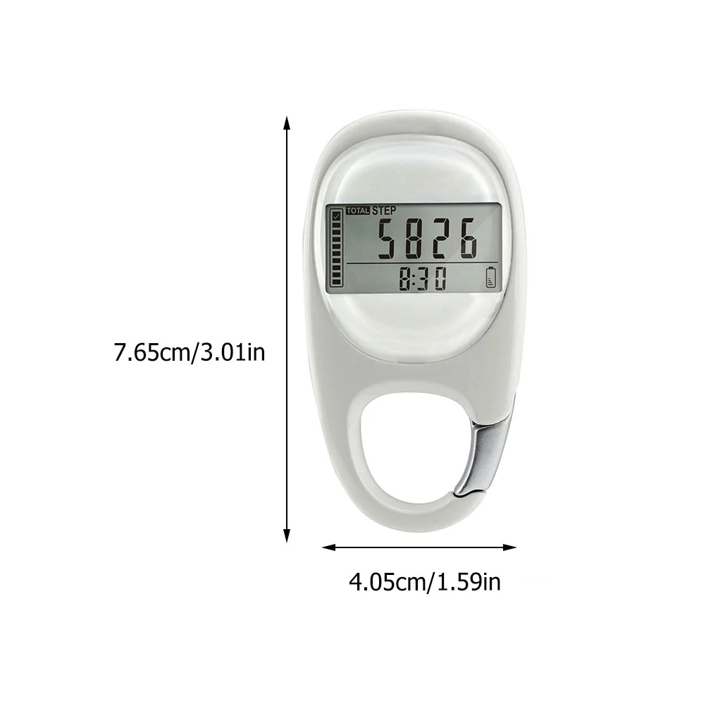 Carabiner Pedometer Mountaineering Buckle Climbing Step Counter Sports Gadget Running White Fitness