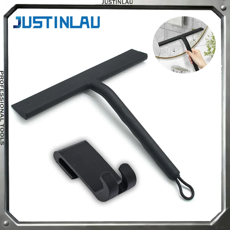 

JUSTINLAU 1 комплект силиконовых очистителей для стекол, бытовые и коммерческие инструменты, специальное приспособление для мытья стекол в ванной и туалете