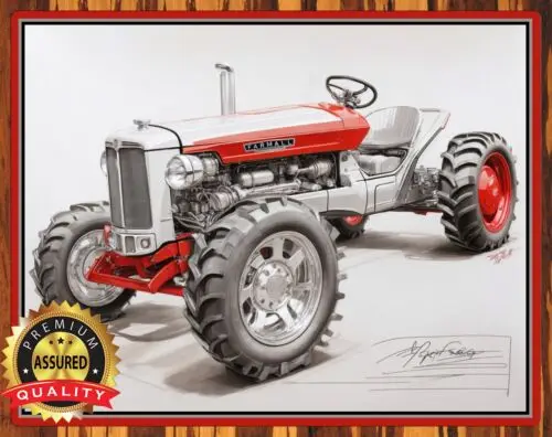 Farmall - International Harvester - Sketch Drawing - Promo - Metal Sign