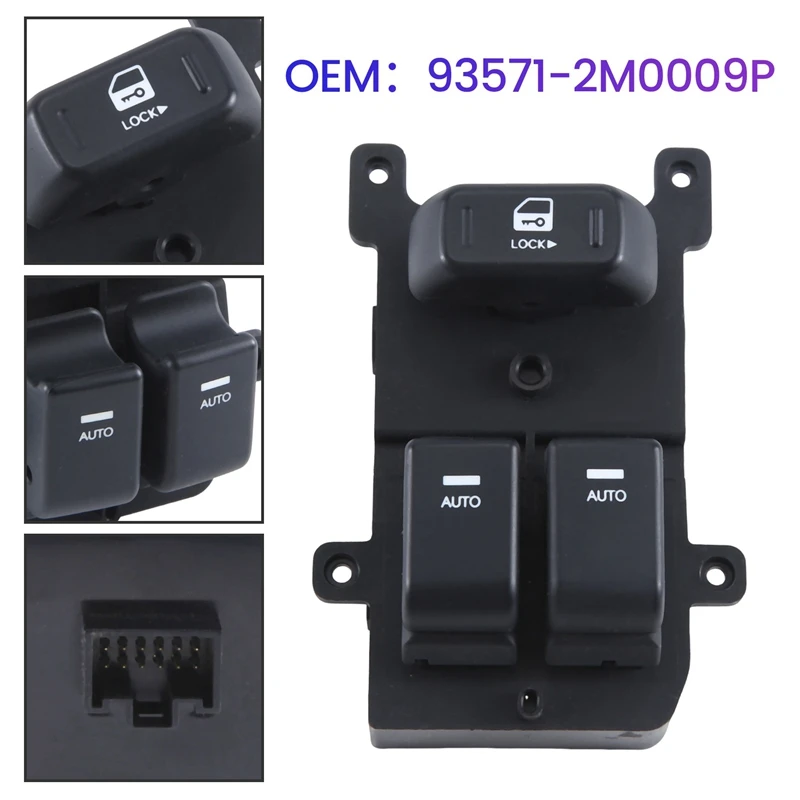 

93571-2M0009P Car Left Driver Door Power Window Main Switch For Hyundai Genesis Coupe 2010-2012 Replacement Parts