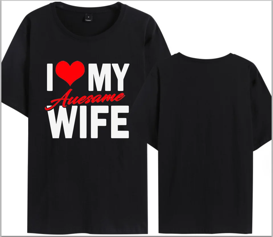 I Love My Awesome Wife Husband T Shirts Honeymoon Couple Outfits Dating Couples Anniversary Gifts Men Women Oversized Tops Tee