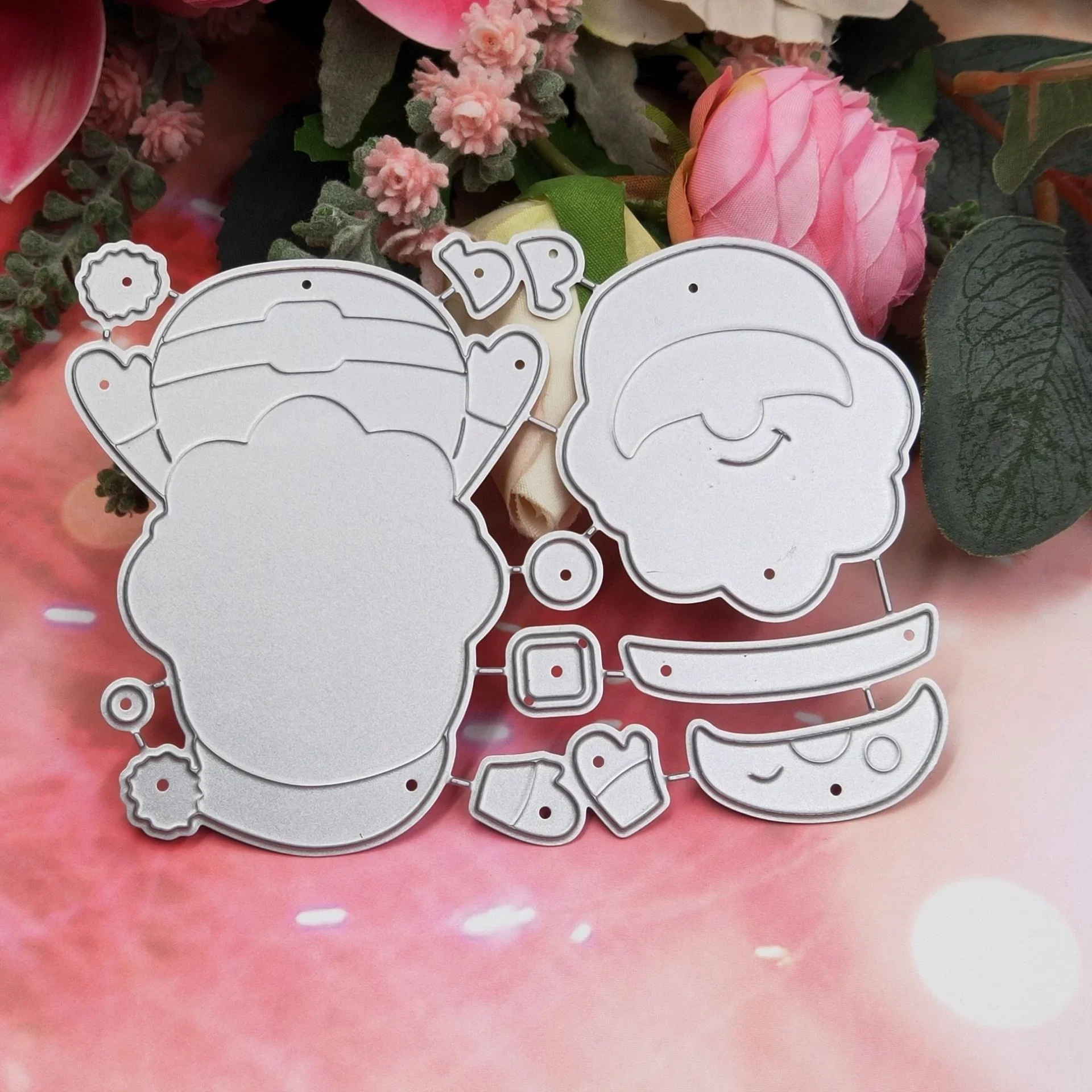 Lovely Santa Claus Metal Cutting Dies Card Making Scrapbooking Embossing Cuts Stencil Craft
