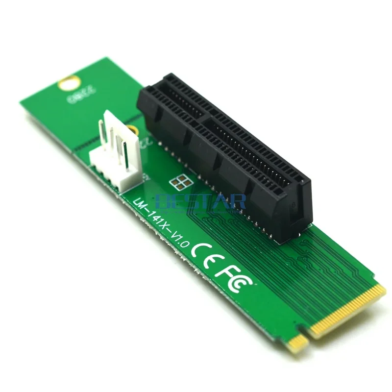 

PCI E Male To Female High Speed PCI-e 1X 4x Card to NGFF M.2 M Key keyM PCIe Slot Adapter pci express pci-express