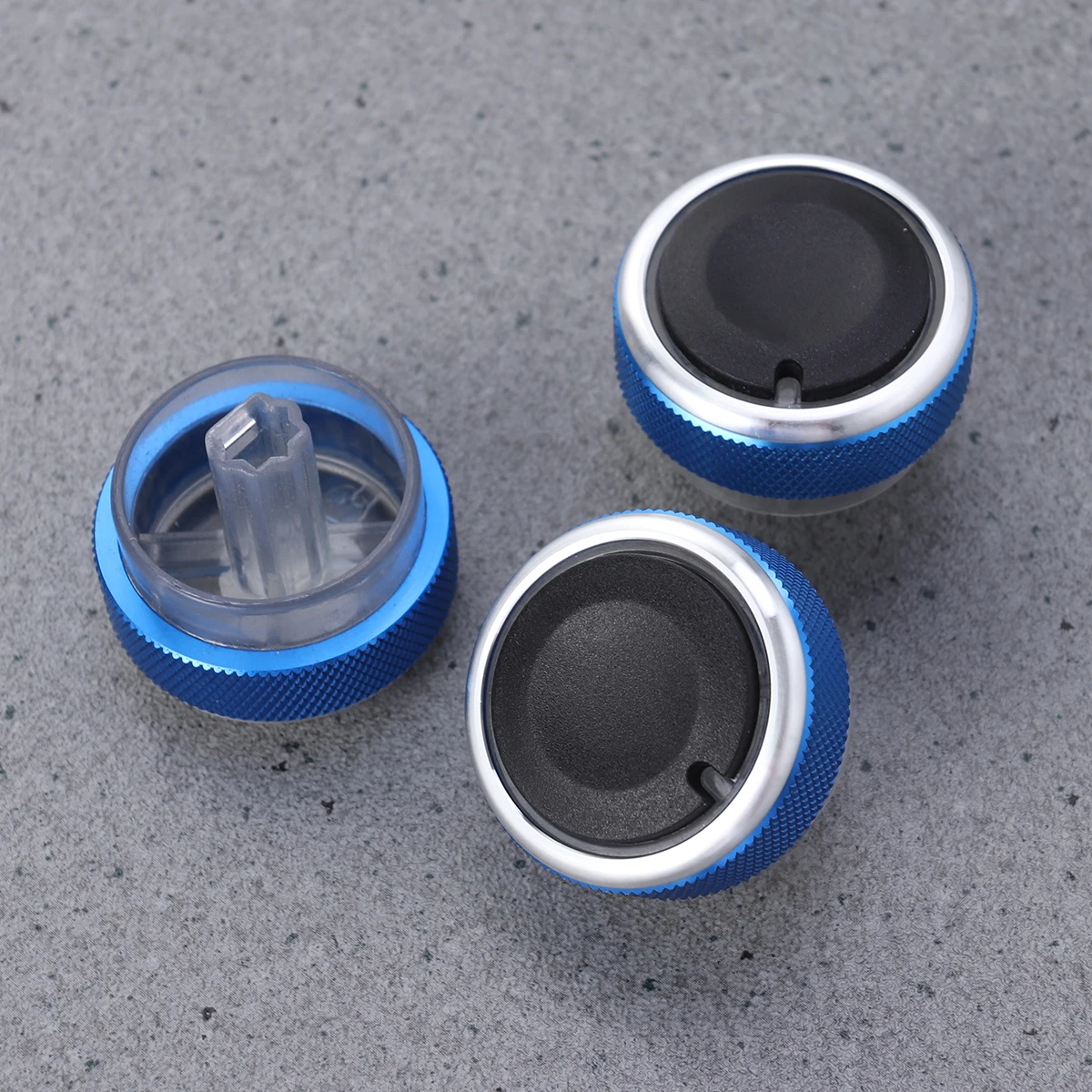 

3pcs Air Conditioning Control Knob Blue For Focus 2 3 2005-2014 Mondeo Alloy Dash Button Switch Interior Light Effect Easy