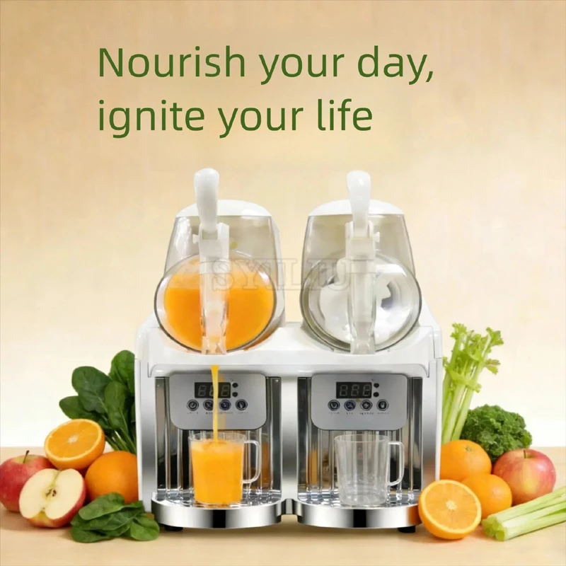 

Профессиональная машина для приготовления замороженных напитков (слякоти, граниты, маргариты) 300 Вт, 2.5 л*2 емкости, с цифровой панелью управления