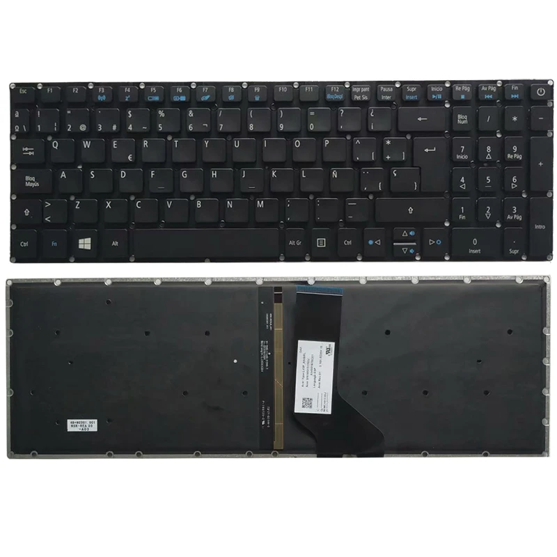 Hiszpański/SP laptopa klawiatura do Acer E5-522 E5-522G E5-522T E5-532 E5-532T E5-532G E5-772G E5-752G E5-752 E5-773 E5-574 E5-773G