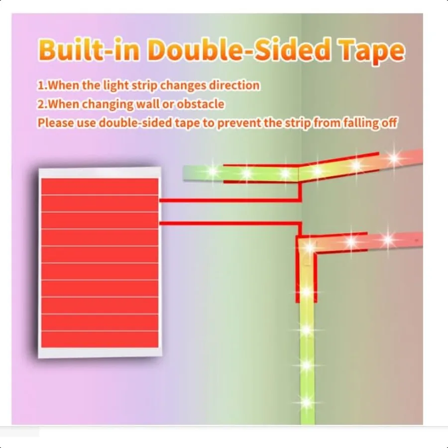 أضواء Led لغرفة النوم 50ft 1 لفة تغيير لون RGB Led قطاع أضواء مع 60 مفاتيح التحكم عن بعد والتطبيق مزامنة الموسيقى مصباح ليد