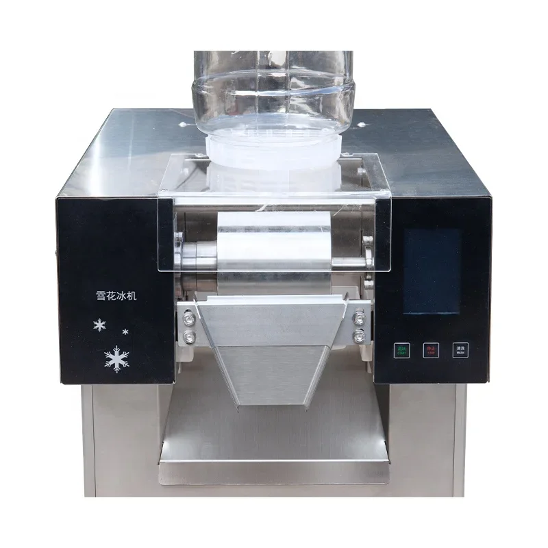 Commercial Stainless Steel Fully Automatic Ice Maker Snowflake Machine Cold Drink Ice Cream High Capacity Equipment