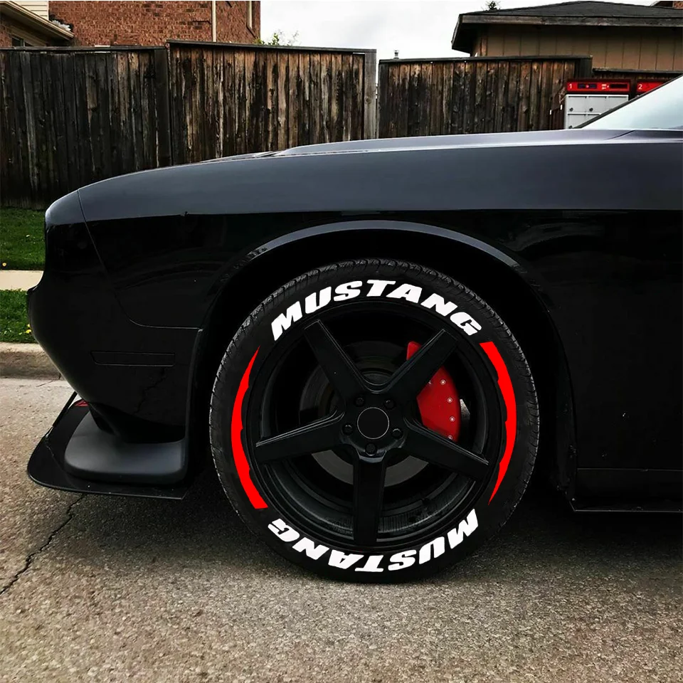 MUSTANG Tire Lettering Sticker Separated Letters Waterproof and Personalized 3D Tire Wheel Stickers DIY Permanent Wheel Letters