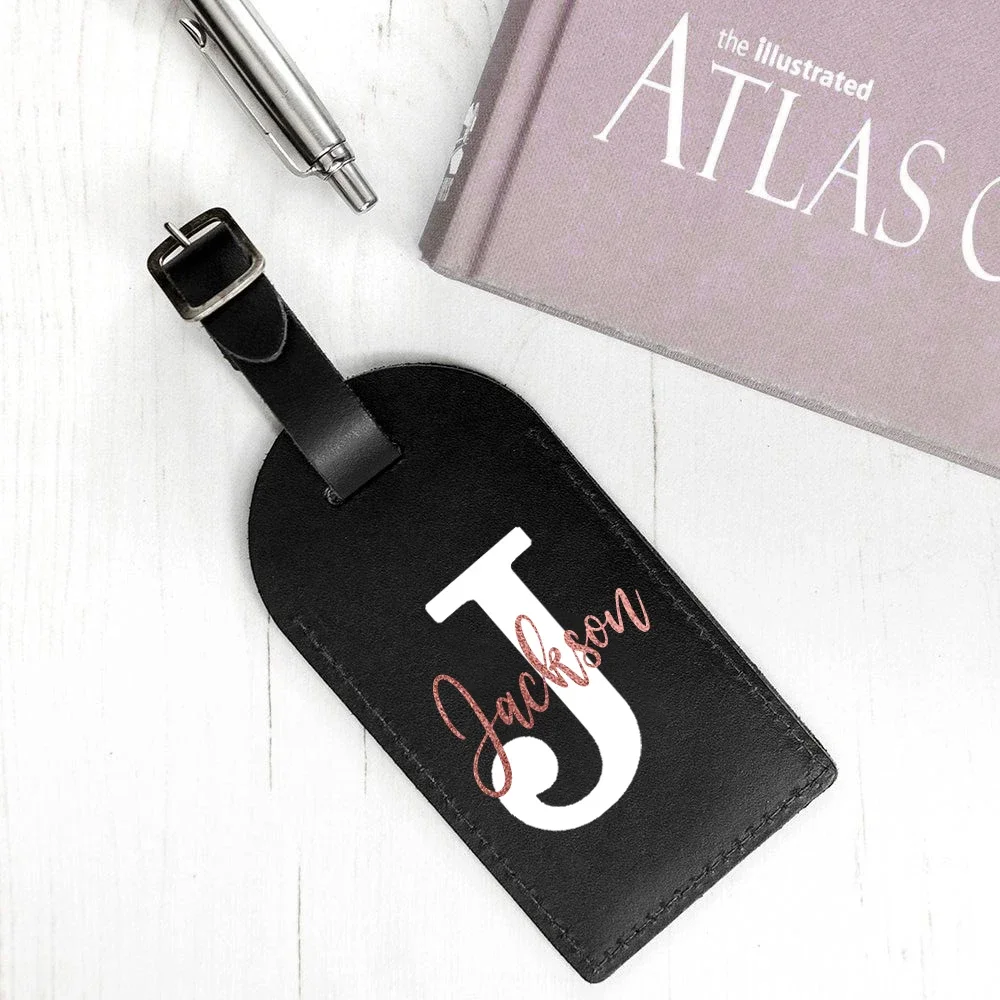 Personalised with Name Leather Luggage Tag Suitcase Label Baggage  Tag Travel Accessorie Wedding Gift for Bridesmaid Best Man