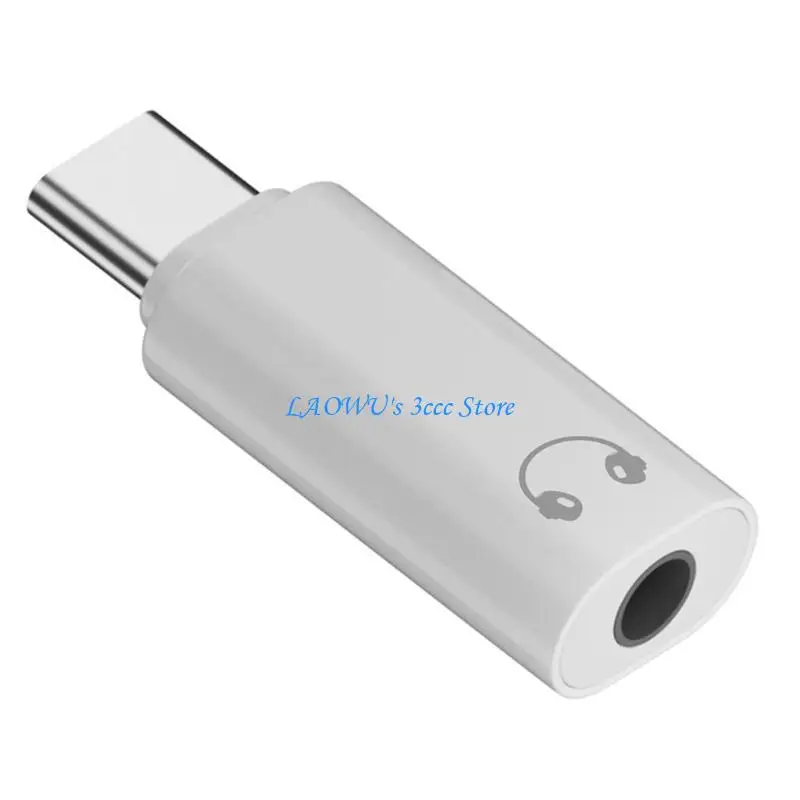 

Y8AD Type C To 3.5mm Headphone Port Adapter, Sound Frequency Converter For Phone 15