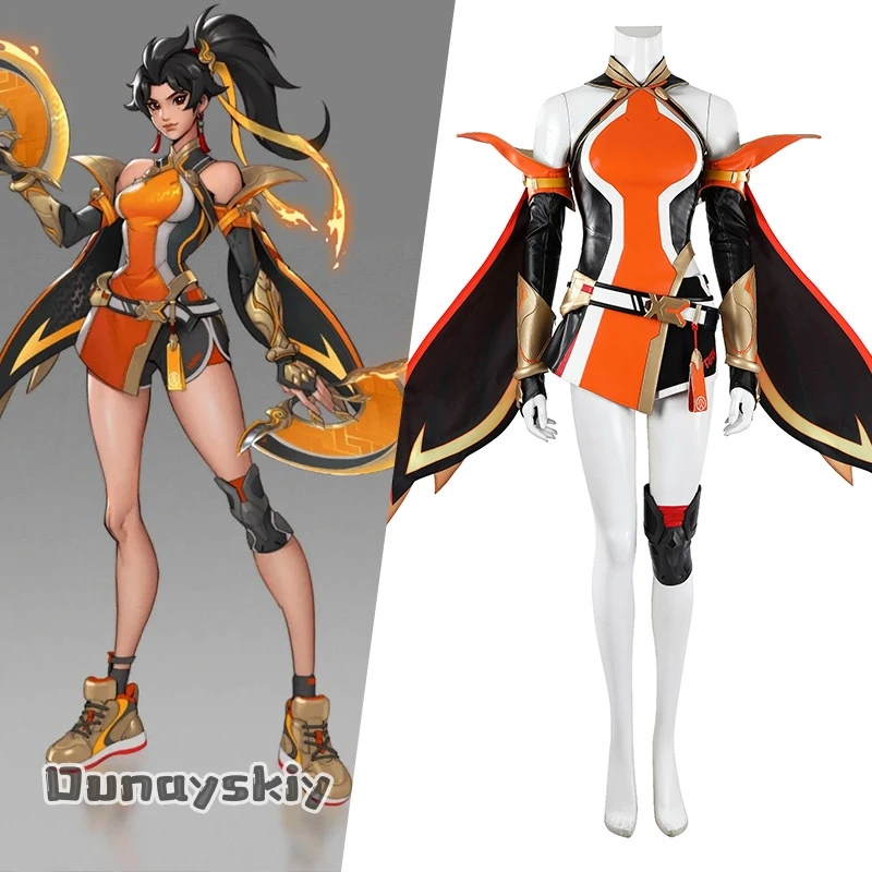 CR6.18*Game OW Over/watch Anran Ye Cosplay Costumes Wig Suit Fullset Damage hero Clothe Halloween Carnival Outfit Women Roleplay view 2
