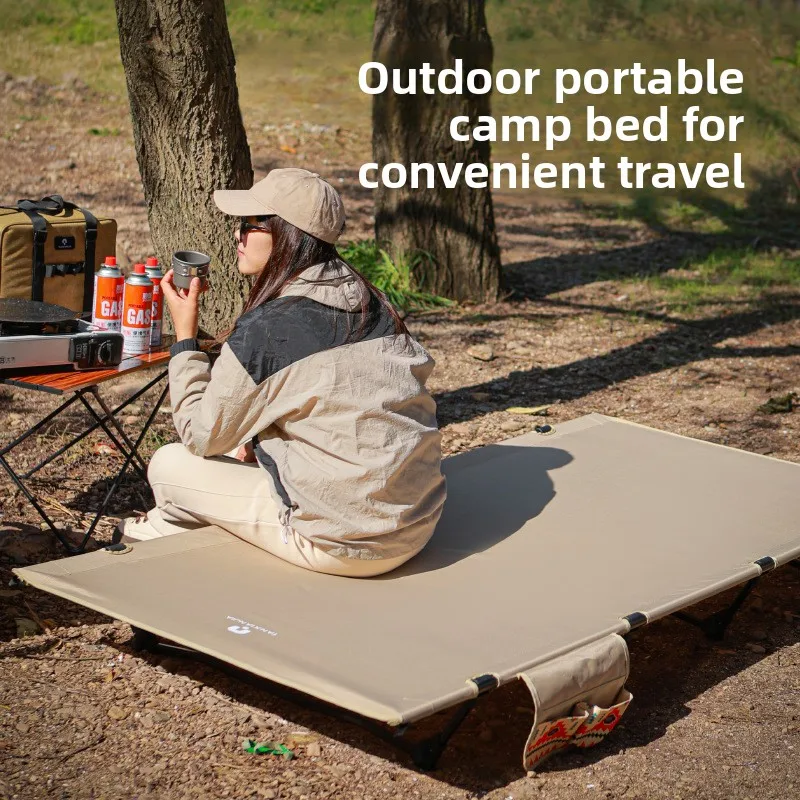 Aluminum Folding Camping Cot Ultralight 90cm Wide for Tent Self-Driving Travel