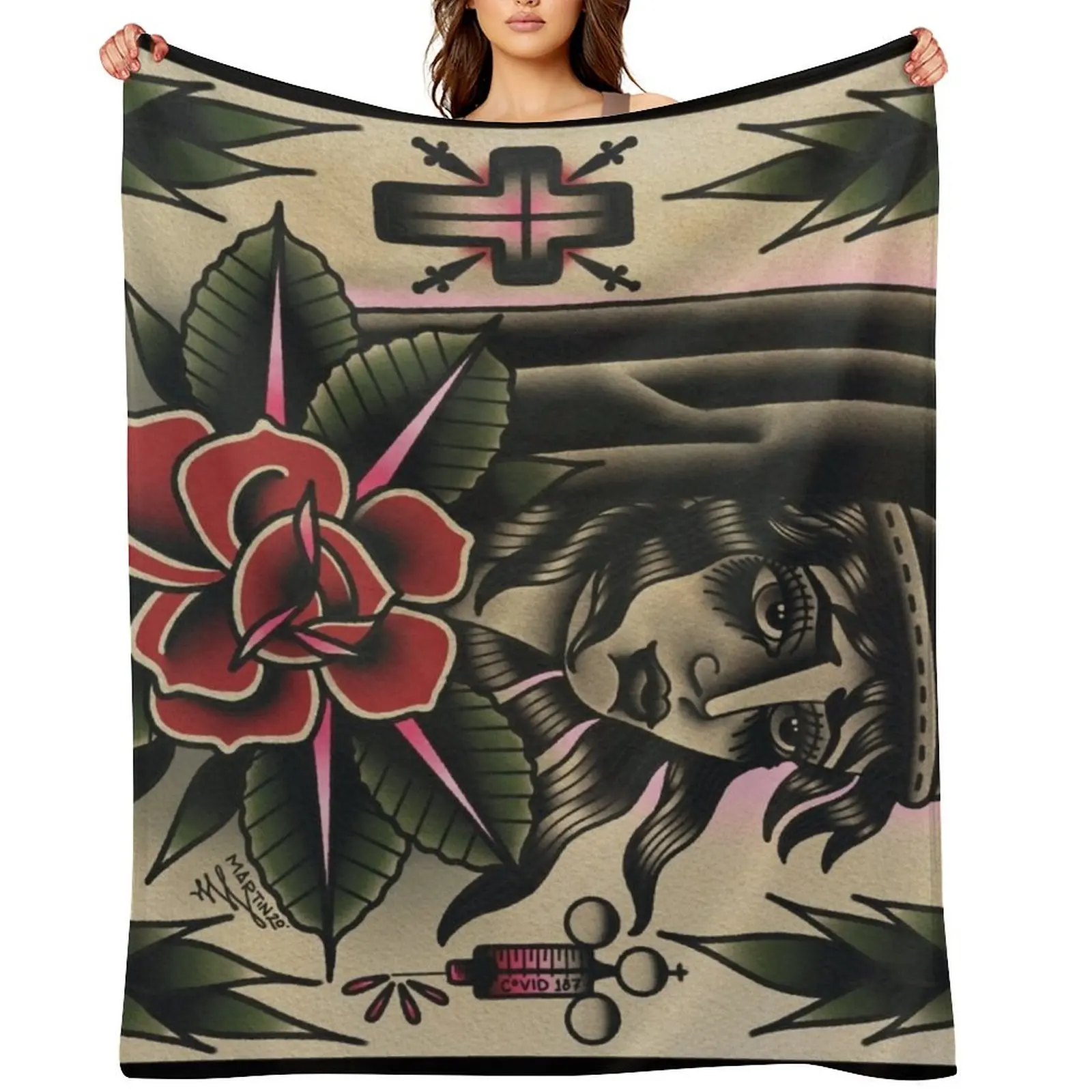 

Traditional Nurse painting(Full size Throw) Throw Blanket Winter beds Blankets For Baby Large Bed covers Blankets