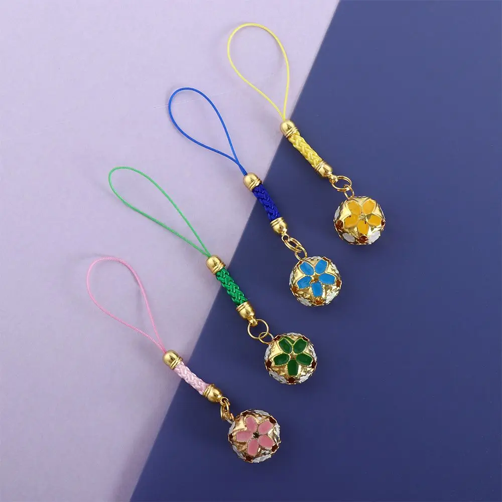 New Painting Flower Caller Mexico Chime KeyChain Mobile Phone Pendant Aromatherapy Cotton Ball Perfume Diffuser Lockets Jewelry