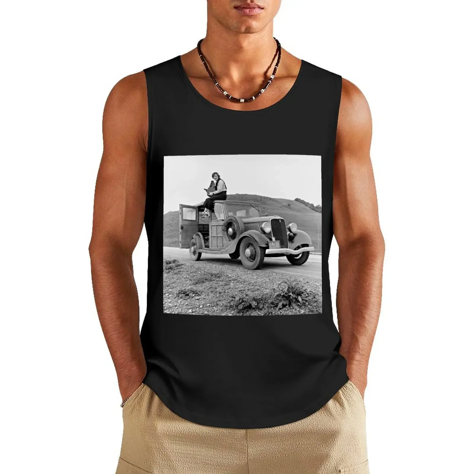 

Dorothea Lange on Car, 1936 Tank Top vest men man sexycostume