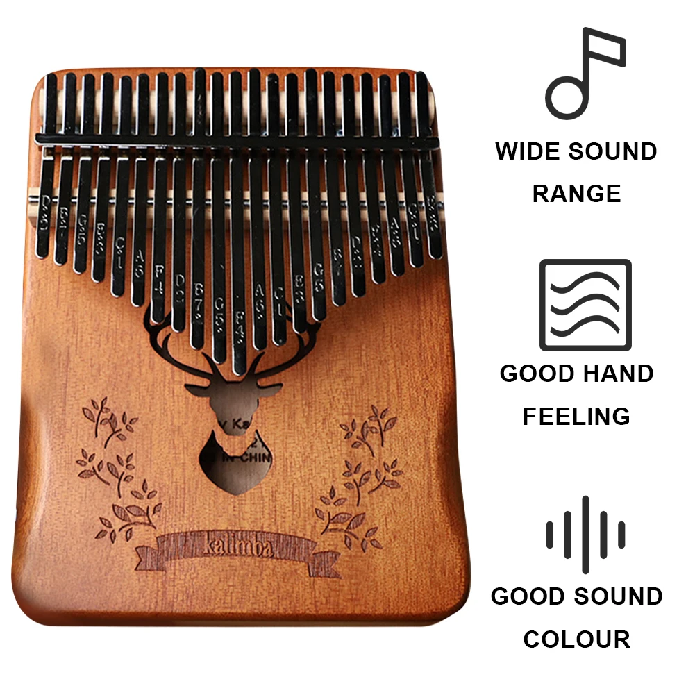 Kalimba 21 Keys Thumb Piano Include Instruction Carrying Bag Tune Hammer Professional Thumb Piano Musical Instrument Kids Gift