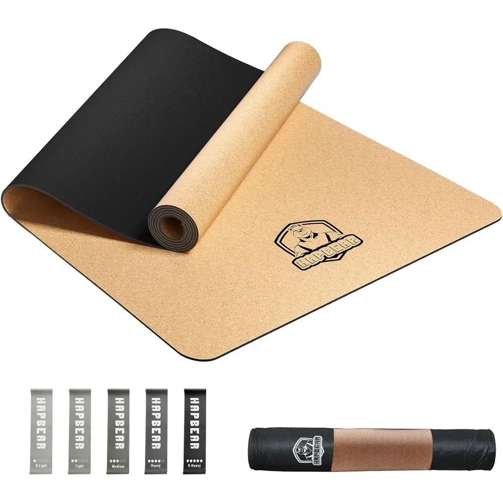 

72x36 Thick Yoga Mat - Non-Slip, 6mm Cushion for Home Fitness, Yoga, Pilates & Stretching with Carry Bag & Bands