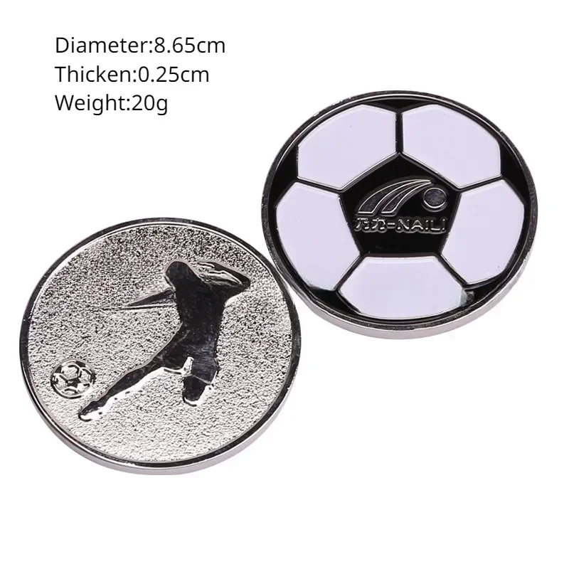 1Pc Sports Football Pattern Pick Edge Referee Side Toss Coin Football Whistle Loudly Fair Play Match Referee Tennis Soccer Match