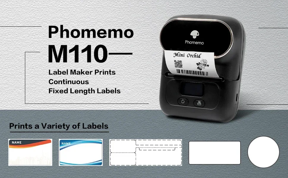 Smart Label Printer  Phomemo M110 Small Printer Home Edition Smart Mini Home Printer For Mobile Phone