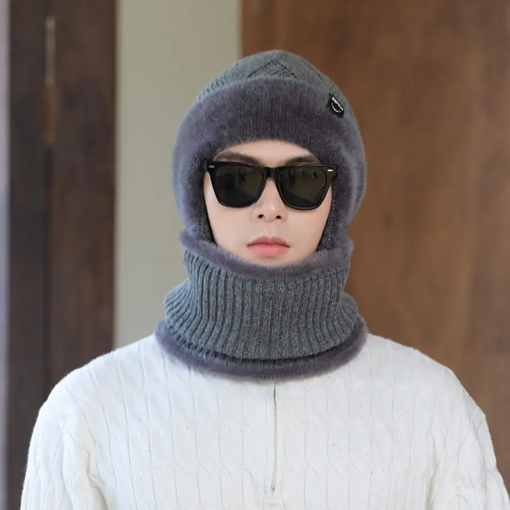 Fashion Men Gift Winter Hat Soft Knitted Winter Keep Warm Neck Scarves Skating Running Outdoor Ear Protection Sport Scarf