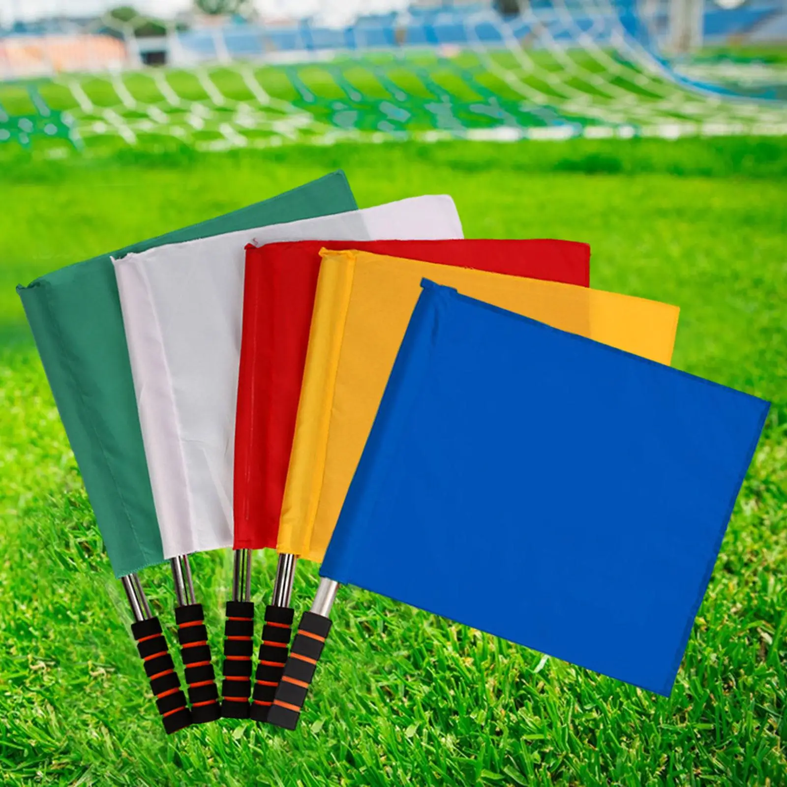 3Pcs Referee Flags Training Football Linesman Flags Sports Assistant Football