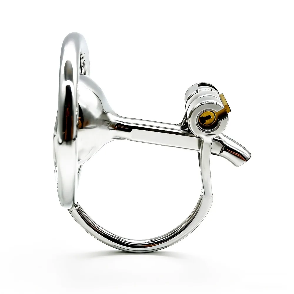 Reverse-type Chastity Cage Stainless Steel Male Chastity Device Erotic SM Cock Cage Penis Abstinence Adult Sex Toy Chastity Lock view 2