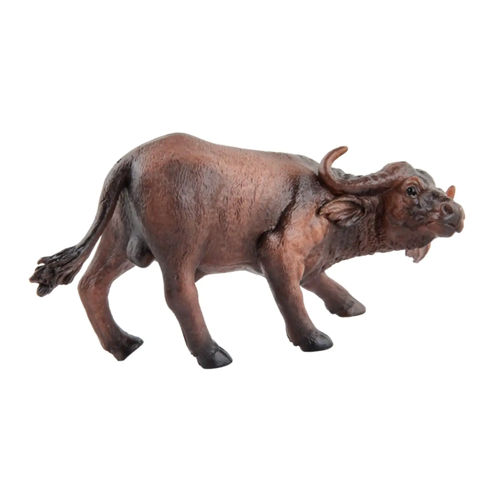 2-6pack Animal Buffalo Models Playset Model for Desktop Ornament Decors