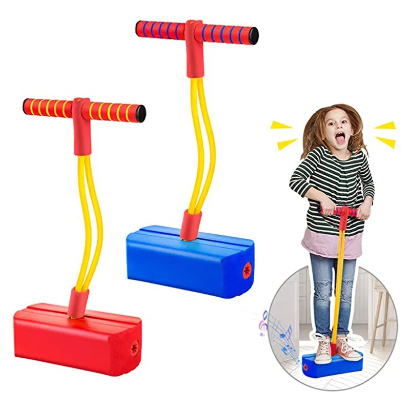 

Outdoor Activities for Aged 3+ Boys Girls Foam Pogo Jumper Bouncing Stick Toy With Flashing Lights For Teen Balance Training