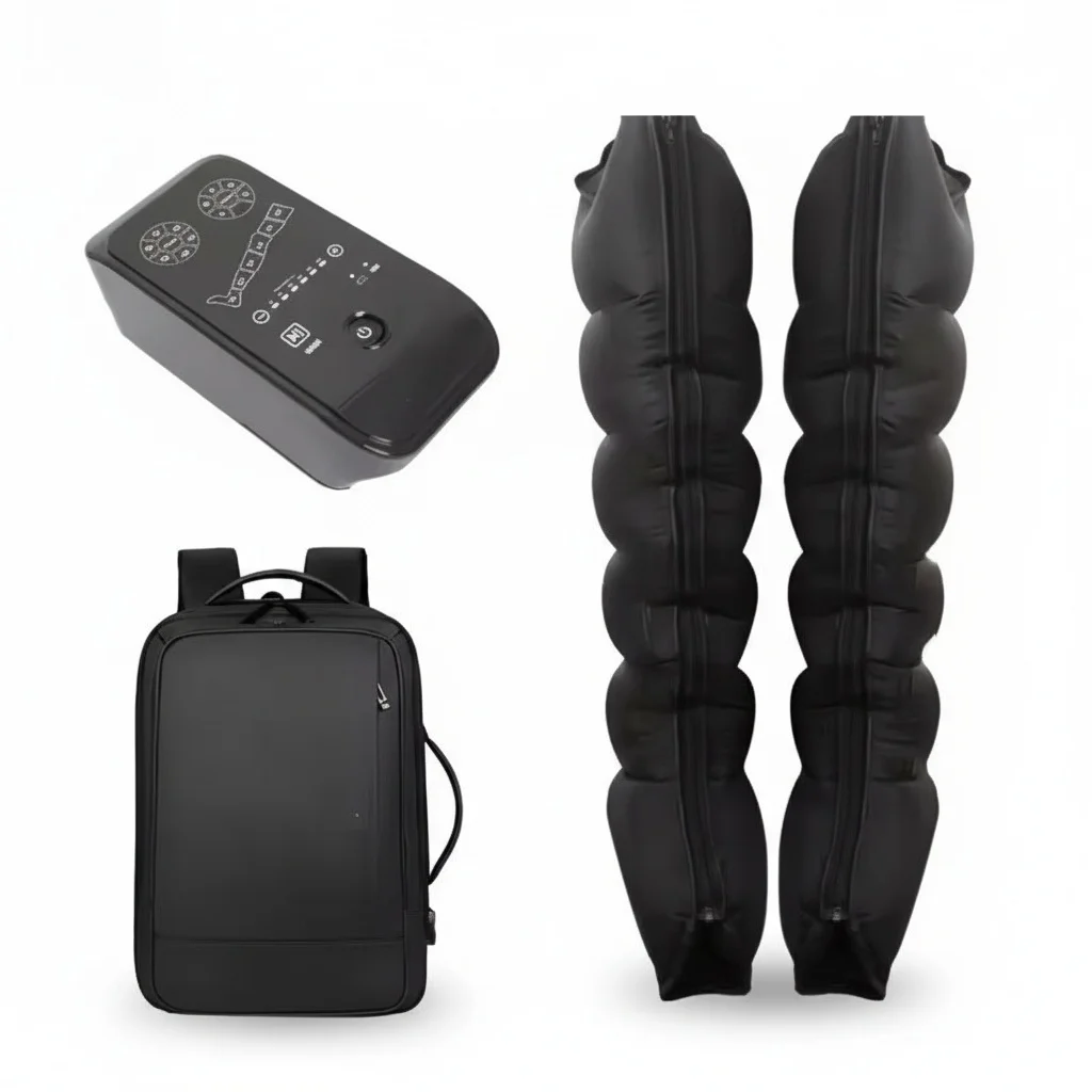 

Air Compression Boots, 6-8 Chambers Leg Massager, Pressure Therapy System for Muscle Recovery, Rechargeable Circulation Massager