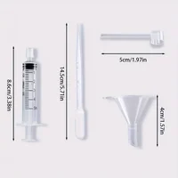 Ensemble de suppléments de parfum 20/40 pièces: entonnoir en plastique, pipette, compte-gouttes et seringue-idéal pour les voyages et les cosmétiques de bricolage 5