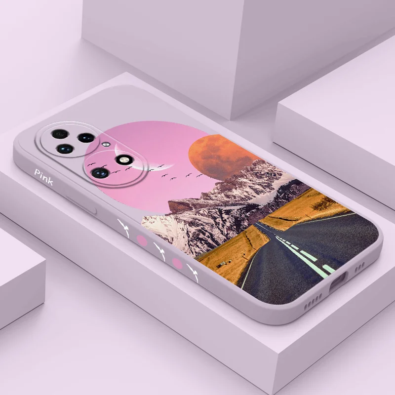 

Pink Sky Phone Case For Huawei P50 P40 P30 P20 Nova 10 10SE 9 9SE Mate 50 50E 40 30 20 Pro Lite P Smart 2021 Y7A Cover