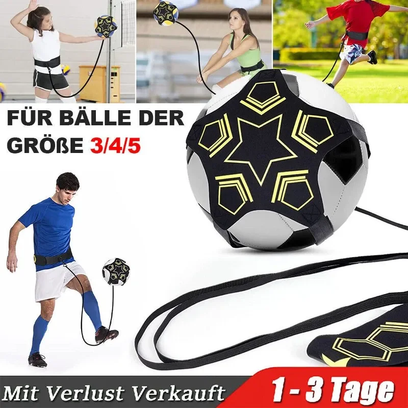 Fußballtrainer Fußball Kick Werfen Solo Praxis Trainingshilfe Kontrollabstimmung Adjustable Equipment Ball