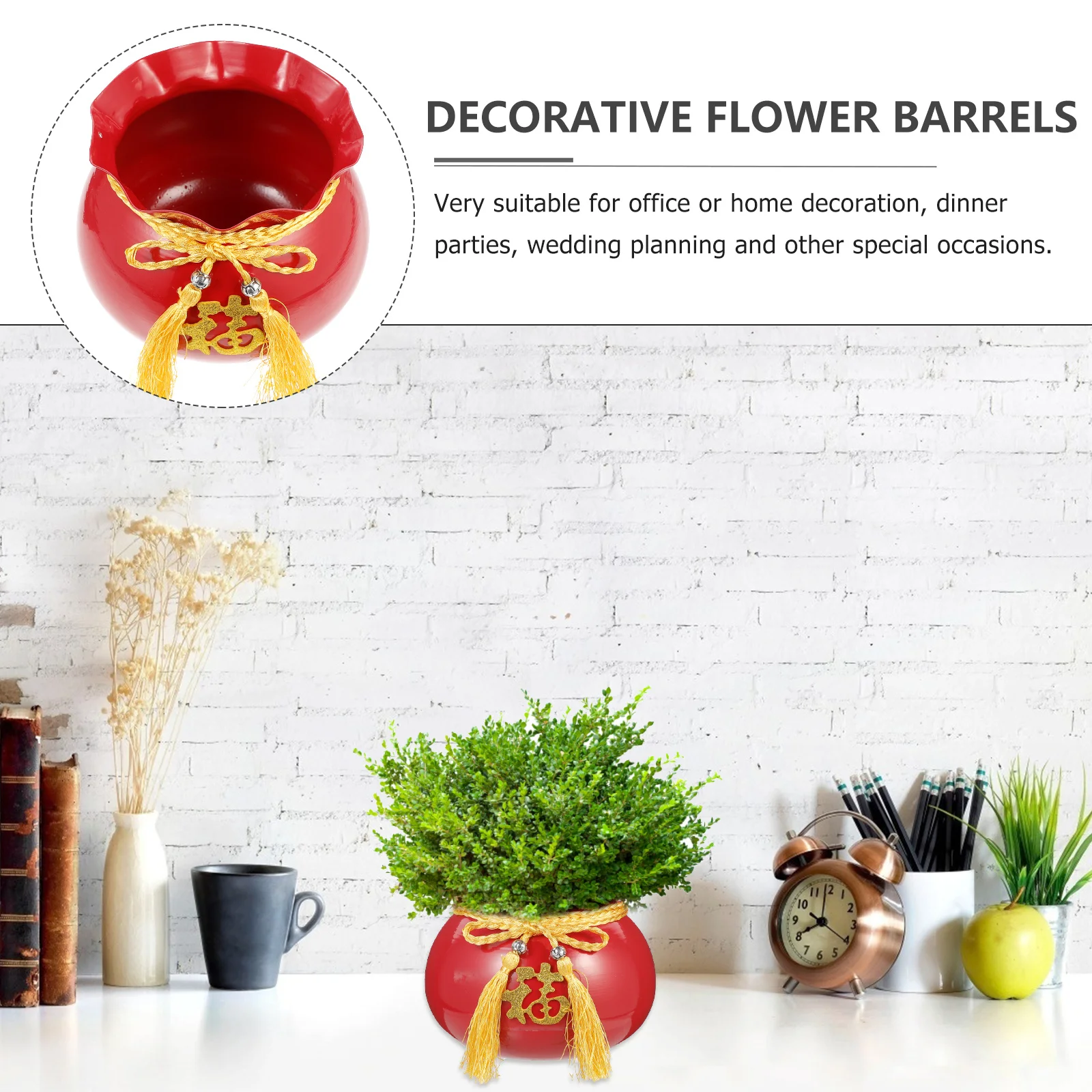 

Chinese Style Iron Flower Pot Vase Decorative Bucket for Plant Arrangement Office Home Decor Iron Floral Bucket