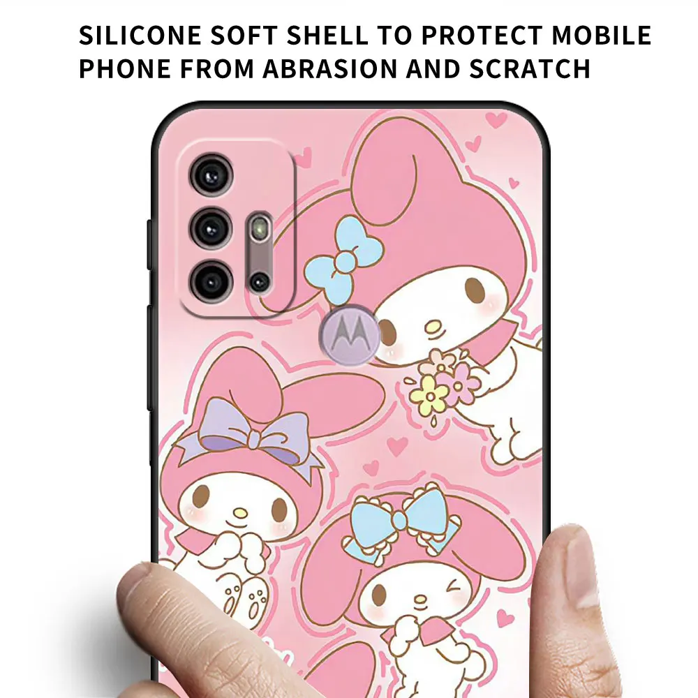 Case For Motorola G60 G30 G22 G52 G51 G71 G31 One Fusion Edge 20 30 G9 Play G72 G32 G30 Soft Phone Cover Pink Cartoon My Melody