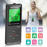 2024 Mini Portable Pocket FM AM Radio With Earphone Handheld MP3 Alarm Clock 1.57 Inch LCD Screen Hand Radios For Sports Walkman