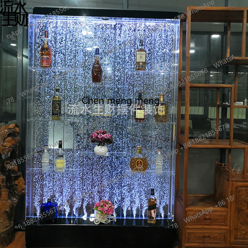 

Large bubble wall screen wine cabinet water curtain wall entrance background partition living room water decoration ornament