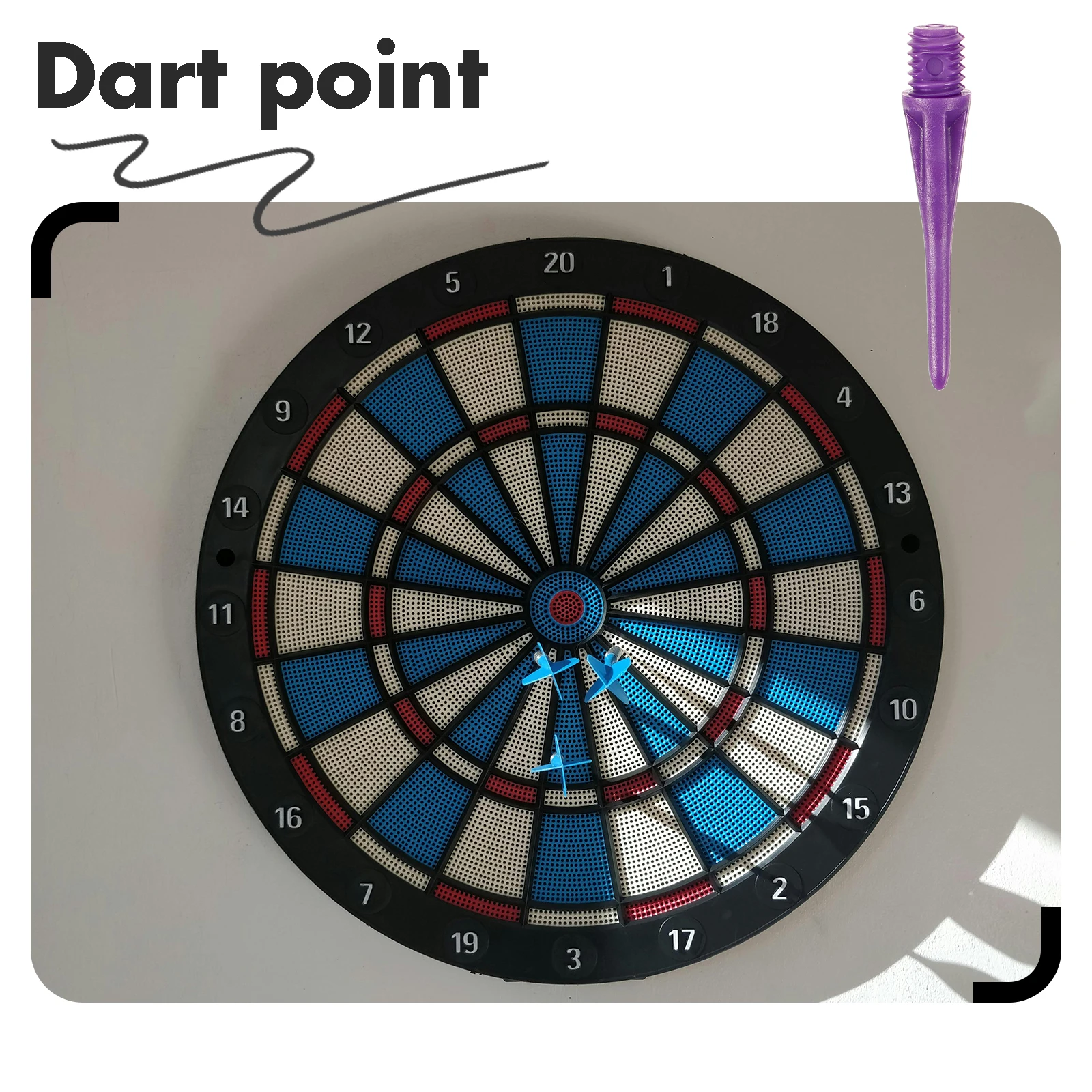 50 ชิ้น Dart อุปกรณ์เสริมสวมใส่เคล็ดลับพลาสติกเปลี่ยนจุดเข็มแบบพกพาของเล่นกลางแจ้งกีฬา
