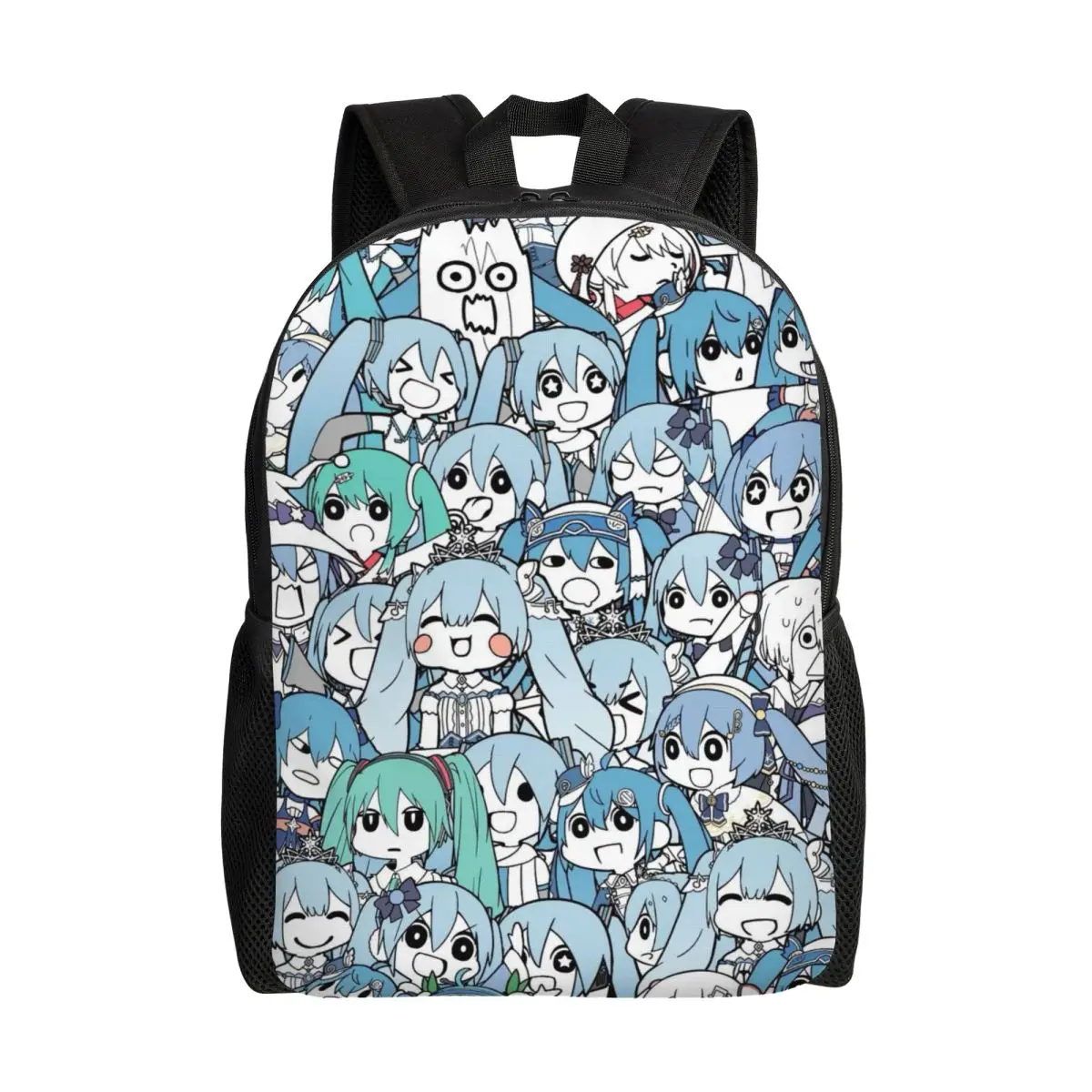 

Рюкзаки с героями мультфильмов Микуes на заказ, школьные дорожные сумки для мужчин и женщин, сумка для книг, подходит для 15-дюймового ноутбука