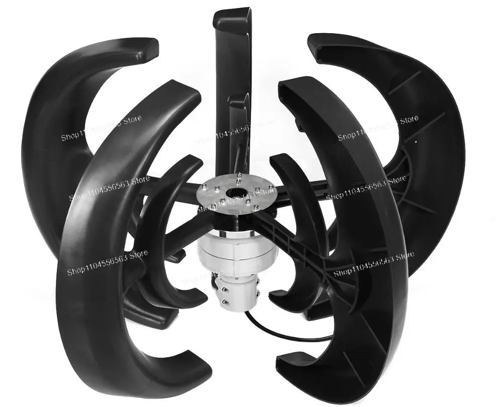 1000W Vertical Axis Wind Turbine 12V/24V VAWT Generator, Small Windmill for Home Outdoor Off Grid Power Supply