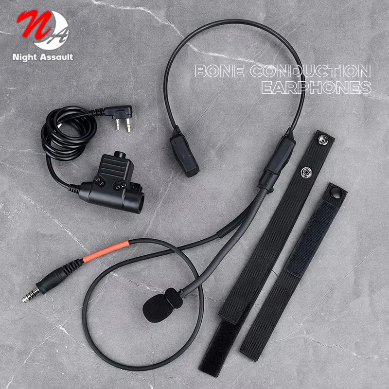 

WADSN Tactical Headset Signal bone conduction Speaker MH180-V Airsoft Earphone Accessories Suitable for interface 7.0PLUG PTT