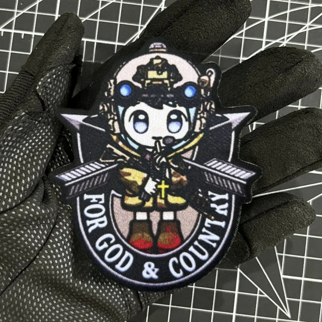 

SFG Special Forces Girl Lucy Tactical Morale Badge Army Fans Patch Printed Hook and Loop Armband Military Patches