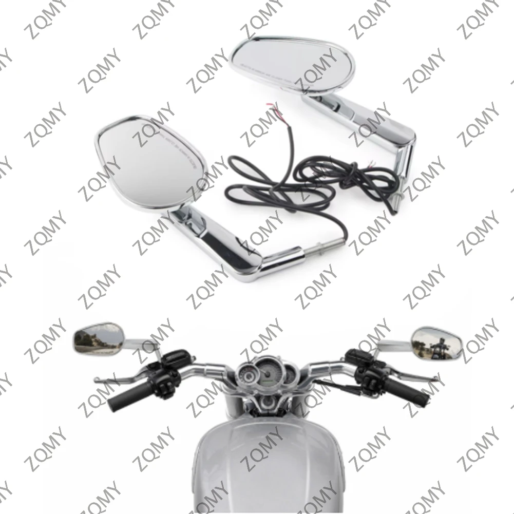 

Motorcycle Rearview Mirror w/ LED Turn Signals light 2Pcs For Harley VROD VRSCF 2009 2010 2011 2012 2013 2014 2015 2016 2017