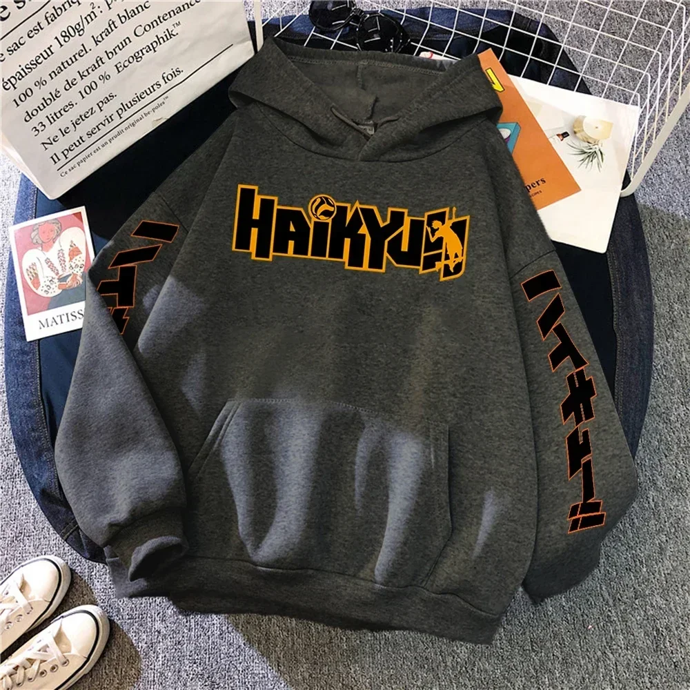 Haikyuu-Sudadera con capucha para hombre, jersey de Manga japonesa con estampado de Hip Hop