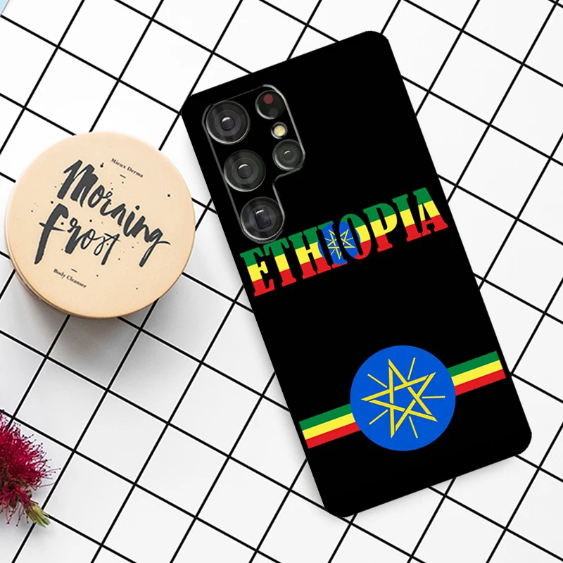 Ethiopia Flag Case For Samsung Galaxy S23 S22 Ultra Note 20 Note 10 S8 S9 S10 Plus S21 FE S20 FE Back Cover